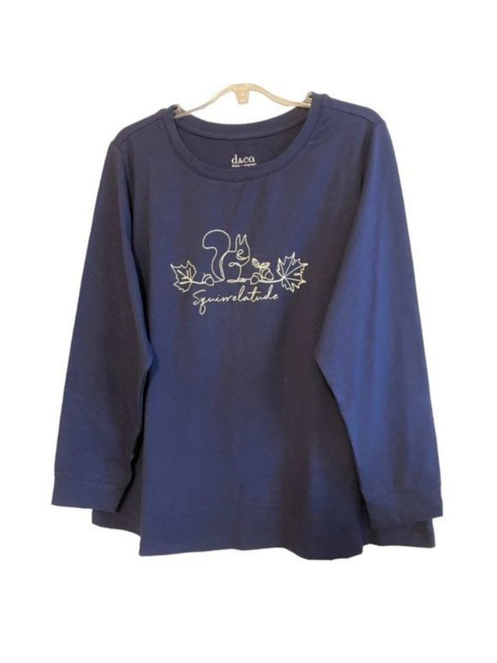 Denim & Co. Printed Perfect Jersey Round Neck Long Sleeve Top 2X (313C) - Picture 2 of 8